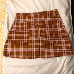 Copper Key Plaid skirt